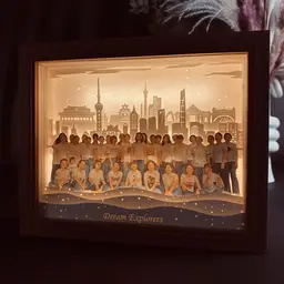 Paper-Carved Night Light Desk Organizer thumbnail 4