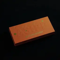 Five Metal Letter Badges in Orange Rigid Gift Box thumbnail 2