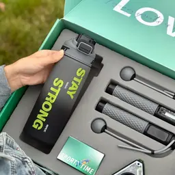 Water Bottle, Bluetooth Speaker & Rope-less Jump Rope Gift Set thumbnail 2