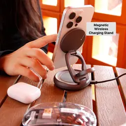 Magnetic Wireless Charging Stand and Transparent Mouse Gift Set thumbnail 2