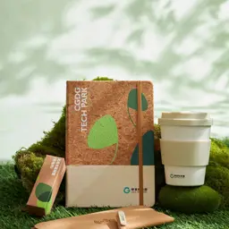 Cork Notebook, Pen, PLA Tumbler, Wireless Charger & Cable Gift Set thumbnail 4