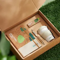 Cork Notebook, Pen, PLA Tumbler, Wireless Charger & Cable Gift Set thumbnail 2
