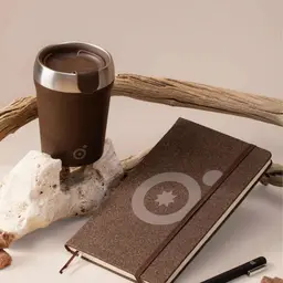 Brown Notebook, Pen, and Tumbler Gift Set in Rigid Box thumbnail 4